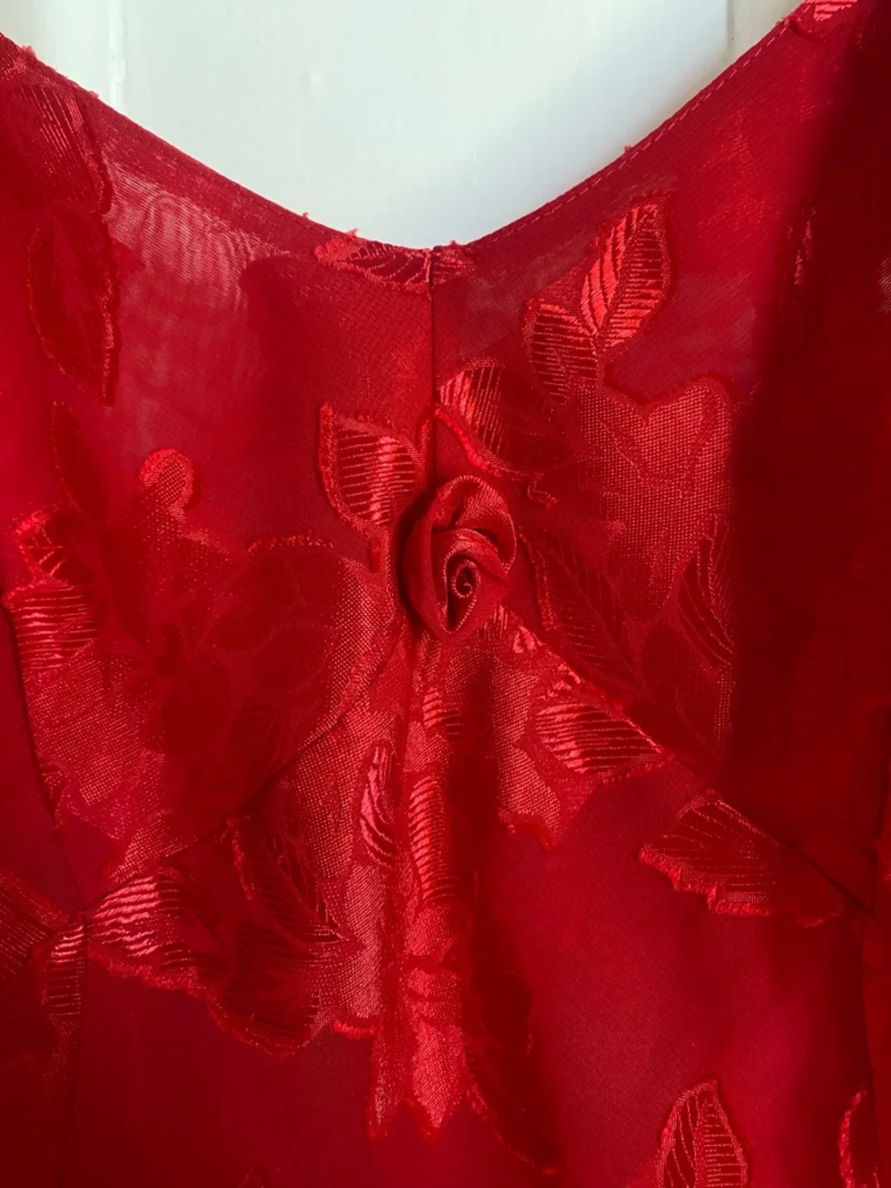 Vintage Red Floral Slip Dress - Women Intimates & Sleepwear - Picture 3 of 9